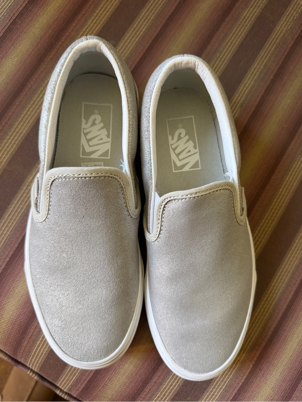 Vans Kids Slip-On Sneakers in silver